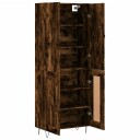 vidaXL Highboard røkt eik 69,5x34x180 cm konstruert tre 8720845475000