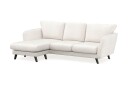 Trend Lyx 3 seters Venstrevendt L formet Sjeselongsofa i Bouclé   Hvit