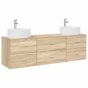 vidaXL Baderomsskapsett 3 stk. Sonoma eik 62,5 x 44,5 x 50 cm
