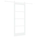 vidaXL Skyvedør med hardware-sett 'ORKDAL'Hvit av solid tre og glass