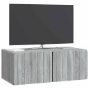  Vegghengt TV skap Grå sonoma 78,5 x 41 x 30 cm Konstruert tre