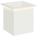 vidaXL Hageplantekasse med LED Hvit 40 x 40 x 40 cm Stål