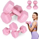 Hex manualer sett 2x2 kg treningsvekter fitness belastning rosa ModernHome