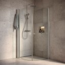 INR Iconic Nordic Rooms Dusjhjørne Linc Niagara Klart Glass,Timeless Stone / 80x90cm Glass
