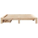  Sengeramme med madrass 200x200 cm heltre furu 8721158384263
