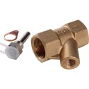 T-stykke inkl. fl. l 60mm rp 3/4" muffe