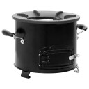  Vedovn for camping svart 36x26x22,5 cm metall