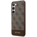 Dėklas Original Faceplate Case Guess Guhcs24mg4glbr For Samsung S24 Plus (4G Bottom Stripe / Ruda)
