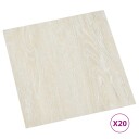 Selvheftende Gulvplanker 30,5 x 30,5 cm 20 pcs PVC Krem