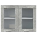  Hengende skap glass betonggrå 80x31x60 cm 8721158436436