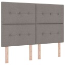  LED Hodegavl Taupe 72 cm Stoff