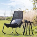 Sidebord Fer 49 cm rundt utendørSvart