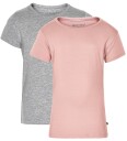 Minymo T skjorte 2 pack Rosa/Grå 9 år 134 T skjorte