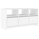vidaXL TV benk hvit 102x37,5x52,5 cm konstruert tre