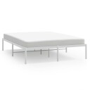 vidaXL Sengeramme i metall hvit 140x190 cm