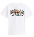 Vans T skjorte   Racing Flames   White   Vans   12 14 år 152 164   T skjorte   Hvit