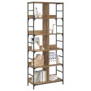 vidaXL Bokhylle Artisan eik 78,5 x 33 x 188,5 cm metall PB