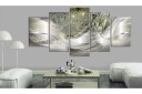 Bilde Sparkling Dandelions 5 Parts Green Wide 100x50 Artgeist sp. z o. o.