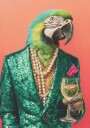 Dapper Parrot with Wine Plakat / 100x150