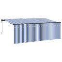  Markise med persienne Krem 350 x 200 x 120 cm Stoff Metall