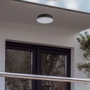 Lindby Utendørs LED-taklampe Lahja, IP65 mørkegrå