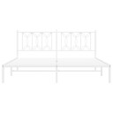  Sengeramme i metall med sengegavl hvit 180x200 cm 8721102644443