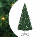  Juletre med dekorative strenglys grønn 400 cm PVC