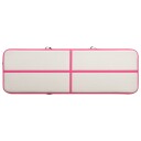 vidaXL Oppblåsbar gymnastikkmatte med pumpe 300x100x20 cm PVC rosa