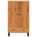 vidaXL Highboard med skuff 60x33x100 cm heltre akasie og jern