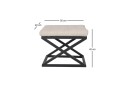 Gillie Sittepuff 40 cm   Svart/Hvit