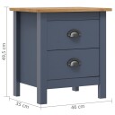 vidaXL Nattbord Hill grå 46x35x49,5 cm heltre furu
