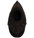 Huttelihut Balaclava   Ull   2 lags   Dark Brown Melert   Huttelihut   6 12 md   Balaclava   dobbel Brun Svart   62 80