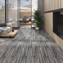 Ikke-klebende PVC-gulvplanker 5,26 m² 2 mm stripete grå