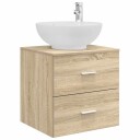  Vegghengt vaskeservant Sonoma eik 49,5 x 44,5 x 66,5 cm