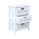 Kommode HOME4YOU Mihkli med 3 oppbevaringsenheter 40x29x58 cm Hvit   Hvit