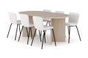 Other Brand Dano Spisebord 180 cm med 6 Katy Spisestoler   Travertin / Hvit