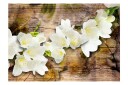 Fototapet Freesia On Wood 100x70 - Artgeist sp. z o. o.