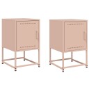  Nattbord 2 stk rosa 36x39x60,5 cm stål 846449