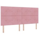  Sengegavl Knapptuftet Rosa 200 cm Fløyel