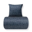 Borg Living Sengetøy dobbeldyne - 200x220 cm - 100% Bomullssateng - Marble blue
