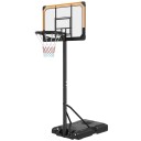 Utendørs basketballkurve med stativ, 182-213 cm høydejusterbart basketballstativ med hjul, basketballsystemstativ, for innendørs