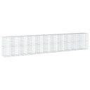 Gabionkurv med deksel 1100x100x200 cm galvanisert jern