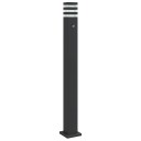 Utendørs gulvlampe med sensor svart 110 cm aluminium