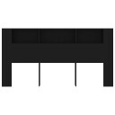 vidaXL Sengegavlskap svart 200x18,5x104,5 cm