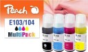 Peach 321330 BK/C/M/Y blekkpatroner 4 pk 70 ml