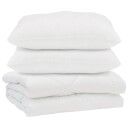  Dyne med puter Argyle pute 3 pcs Hvit 240 x 260 cm Mikrofiber
