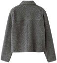 LMTD Nlfbaria Ls Short Zip Jacket Grey 170 176