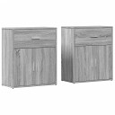  Skjenker 2 grå sonoma 60x31x70 cm konstruert tre 8721102594335