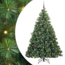  Kunstig juletre med 300 LED med stativ grønn 210 cm PE og PVC