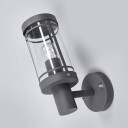 Lindby Djori attraktiv mørkegrå utendørs vegglampe
